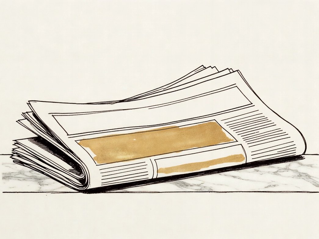 Desenho em linha fina: jornal impresso trimestral